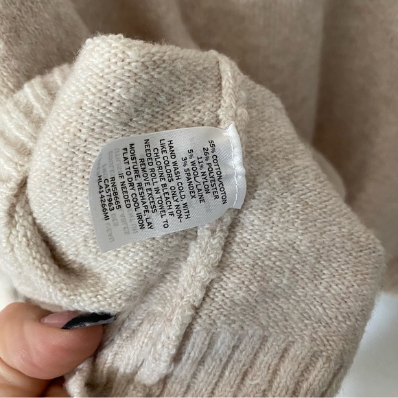 CHELSEA28 Cowl Neck Sweater In Beige Oatmeal Light Heather - Picture 6 of 8